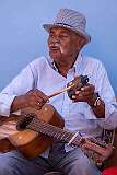 Trinidad, Cuba, 2016 - A musician of the group “Los Pinos”.