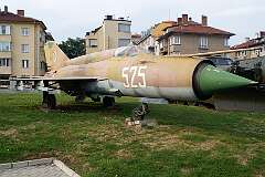 A Mikoyan-Gurevich MiG-21 (NATO reporting name: Fishbed), a Soviet built supersonic jet fighter aircraft.