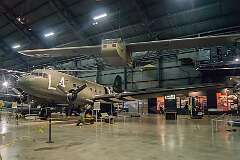 A Douglas C-47D Skytrain transport plane, nicknamed the "Gooney Bird", adapted from the Douglas DC-3 commercial airliner.