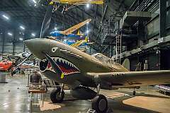 A Curtiss P-40E Warhawk, the United States' best fighter available in large numbers when World War II began.