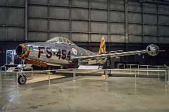 A Republic F-84E Thunderjet, the Army Air Forces' second jet fighter to enter large-scale production.
