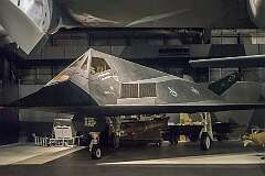 A Lockheed F-117A Nighthawk, the world's first operational stealth aircraft.