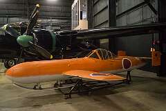 The Yokosuka MXY7-K1 Ohka, designed the Dai-ichi Kaigun Koku Gijitsusho (1st Naval Air Technical Arsenal) at Yokosuka, Japan.