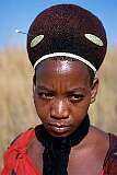 Manzini, Eswatini, 1970  - A Swazi woman with “sicolo” hairstyle.