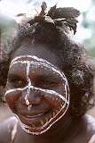 Wurrumiyanga, NT, Australia, 1987 - A Tiwi woman from Bathurst Island at a traditional dance.