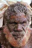 Pirlangimpi, NT, Australia, 1986 - A Tiwi Aboriginal elder in a “Pukumani” funerary ceremony on Melville Island.