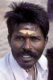 Thanjavur, Tamil Nadu, India, 2003 - A devotee at the Brihadishwara Temple.