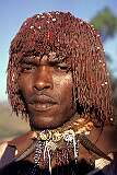 Mbabane, Eswatini, 1971 - A “sangoma”, a Swazi traditional healer, Msunduza township.