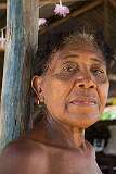 Bigiston, Suriname, 2016 - An Amerindian woman in a village on the Marowijne (Maroni) River.