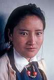 Tarke Ghyang, Nepal, 1979 - A young Sherpa woman, Helambu region.