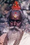 Pharping, Kathmandu, Nepal, 1979 - A “Sadhu”, a religious ascetic, at Dakshinkali Temple.