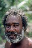 Magur, Chuuk State, Micronesia, 1990 - A man on Magur island, Namonuito (Namonweito) atoll.