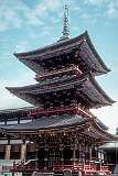 Narita, Honshu, Japan, 2002 - The three-storey Pagoda at the Narita-san temple or Shinshō-ji (“New victory temple”), a Shingon Buddhist temple.