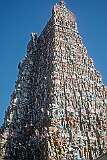 Madurai, Tamil Nadu, India, 2003 - The “gopuram” tower at the Sri Meenakshi Temple, built in the 17th century.