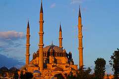 The Ottoman imperial Selimiye Mosque, built by architect Mimar Sinan between 1569 and 1575, considered Sinan's masterpiece.