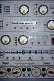 Instruments in the control panel for the Gemini flights, from 1961 to 1966; at the Kennedy Space Center Visitor Complex, Cape Canaveral.