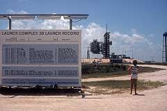 The launch record listing the various missions, at Launch Complex 39, Cape Canaveral, in 1980.
