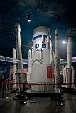 A display of Chinese space vehicles in the Inner Mongolia Museum in Hohhot, Inner Mongolia, China.