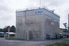 The final assembly buildings of Russian Soyuz rockets at the Centre Spatial Guyanais, Kourou.