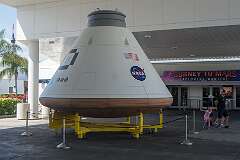 A mockup of the Orion Space capsule (Orion Multi-Purpose Crew Vehicle or Orion MPCV).