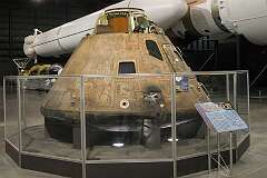 The Apollo 15 Command Module; Apollo 15 was the fourth successful moon landing mission and the only Apollo mission with an all-U.S. Air Force crew.