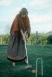 Taunton, Somerset, England, 1979 - Playing crocket.