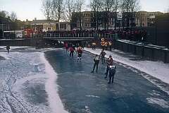 Harlingen, Fryslân, Netherlands, 1997 - The “Elfstedentocht”, a skating marathon along all 11 cities of Friesland.