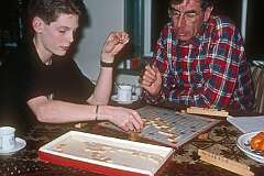 Harlingen, Fryslân, Netherlands, 1994 - Playing scrabble.