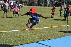 Gordonvale, Queensland, Australia, 2010 - Doing a high jump at the Junior Athletics Carnival of Djarragun College.