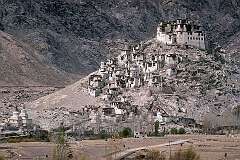 Chemrey, Ladakh, India - View to Chemrey Gompa, a Buddhist monastery founded in 1664, around 40 kilometres east of Leh.