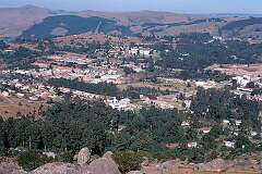 Mbabane, Hhohho, Eswatini - Mbabane, Swaziland's capital, as seen from Fonteyn township.
