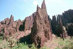 Tupiza, Potosí, Bolivia - Jagged rocks in the Quebrada de Palala.