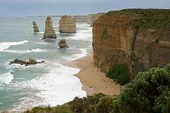 Port Campbell, Victoria, Australia - The Twelve Apostles, limestone stacks off the shore of Port Campbell National Park.